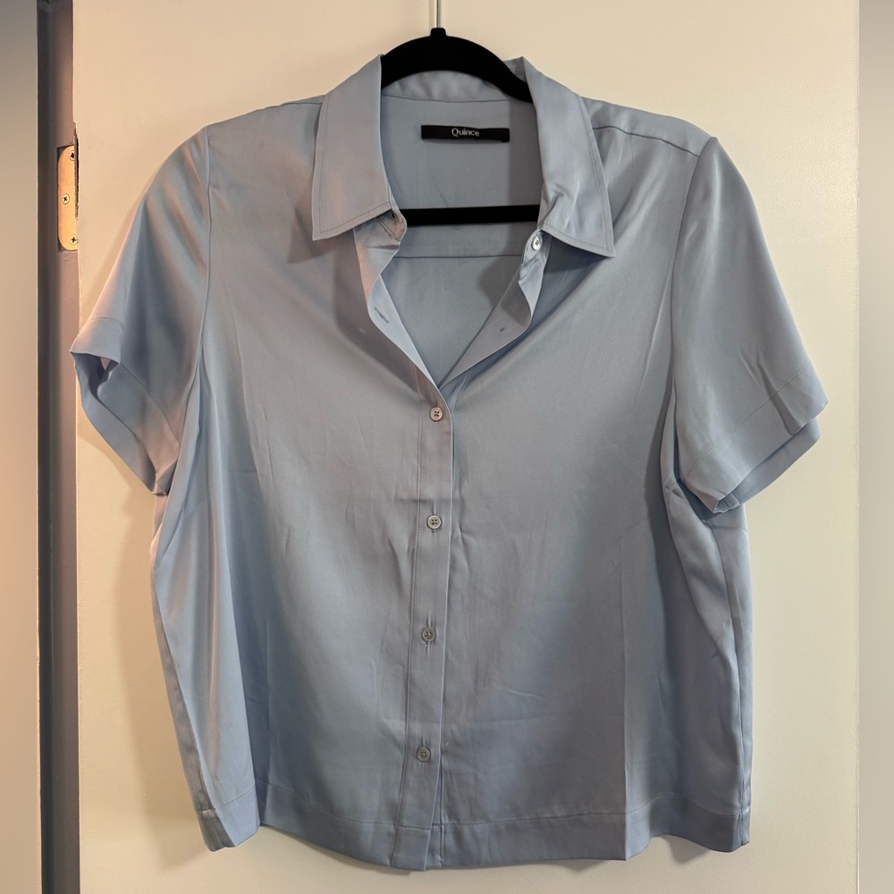 Quince silk button up blouse